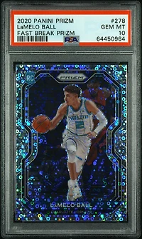 2020 Panini Prizm 278 Lamelo Ball Fast Break Prizm PSA 10