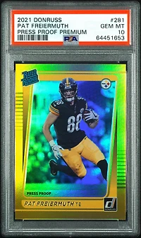 2021 Panini Donruss 281 Pat Freiermuth Press Proof Premium PSA 10