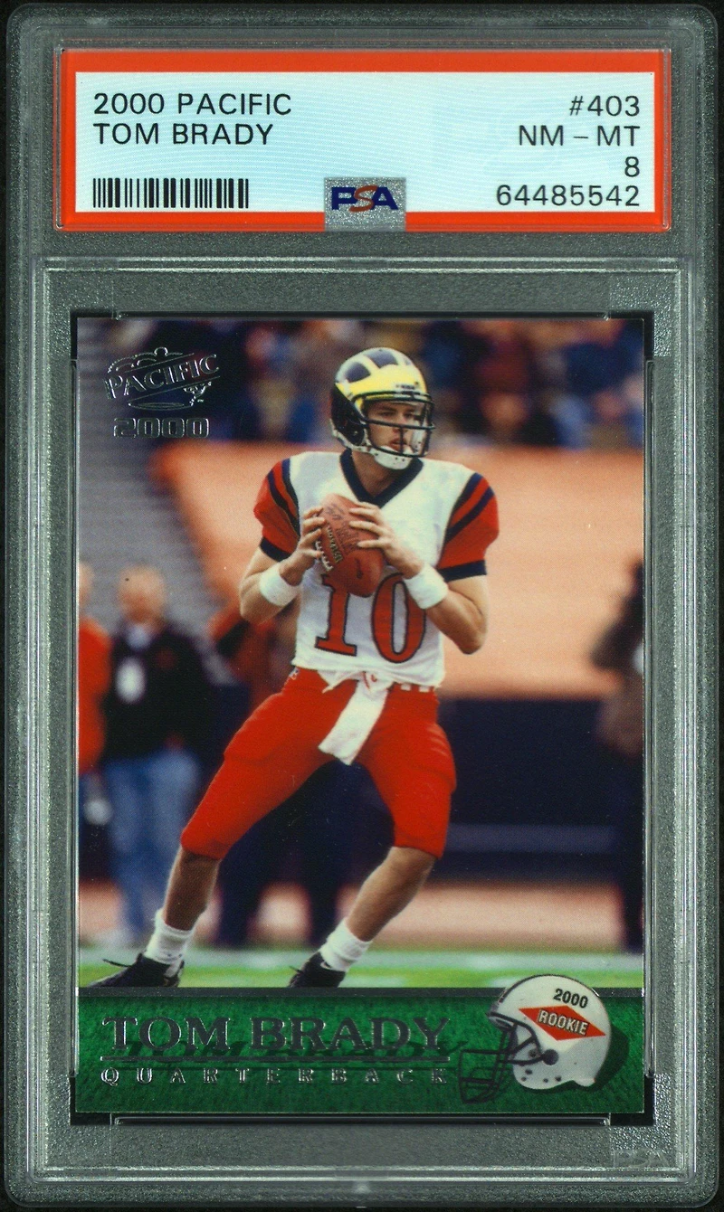 2000 Pacific 403 Tom Brady PSA 8