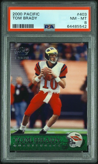 2000 Pacific 403 Tom Brady PSA 8