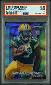 2014 Panini Prizm 281 Davante Adams Purple Prizm PSA 9