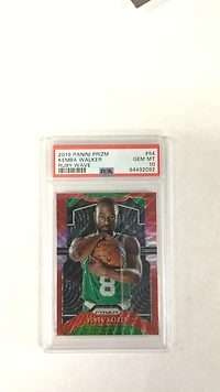 2019 Panini Prizm 54 Kemba Walker Ruby Wave PSA 10
