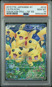 2016 Pokemon Japanese Xy Pokekyun Collection 010 Full Art/pikachu 1st Edition PSA 10