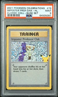 2021 Pokemon Celebrations Classic Collection 73 Imposter Professor Oak-holo PSA