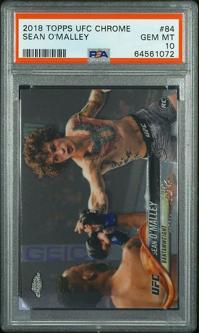 2018 Topps Ufc Chrome 84 Sean O'malley PSA 10