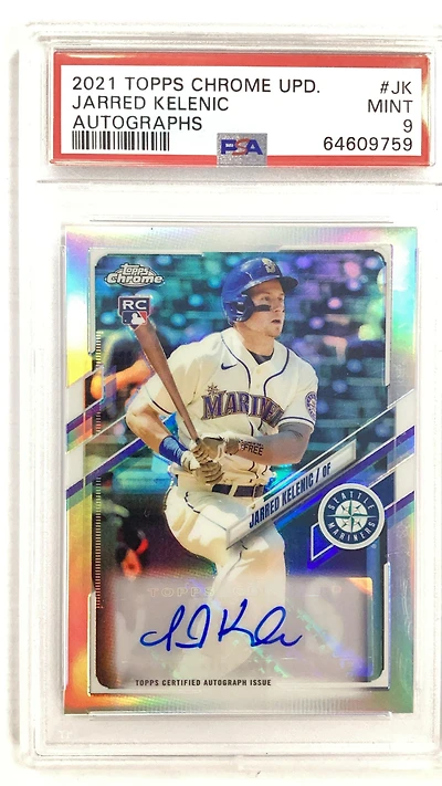 2021 Topps Chrome Update Autographs Jk Jarred Kelenic PSA 9