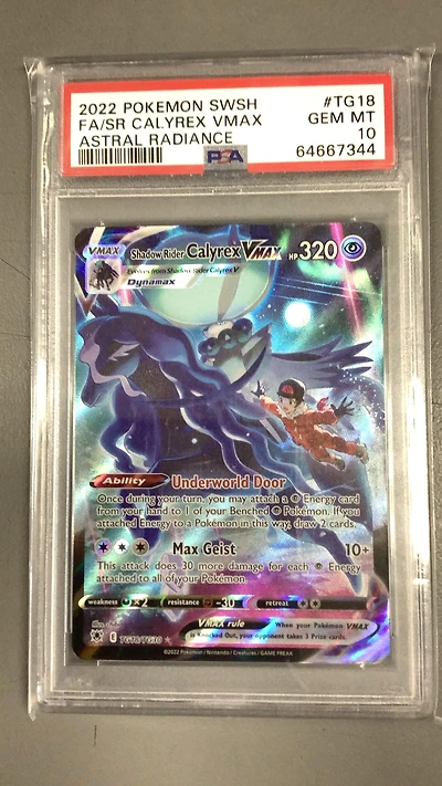 2022 Pokemon Sword & Shield Astral Radiance Tg18 Fa/sr Calyrex Vmax PSA