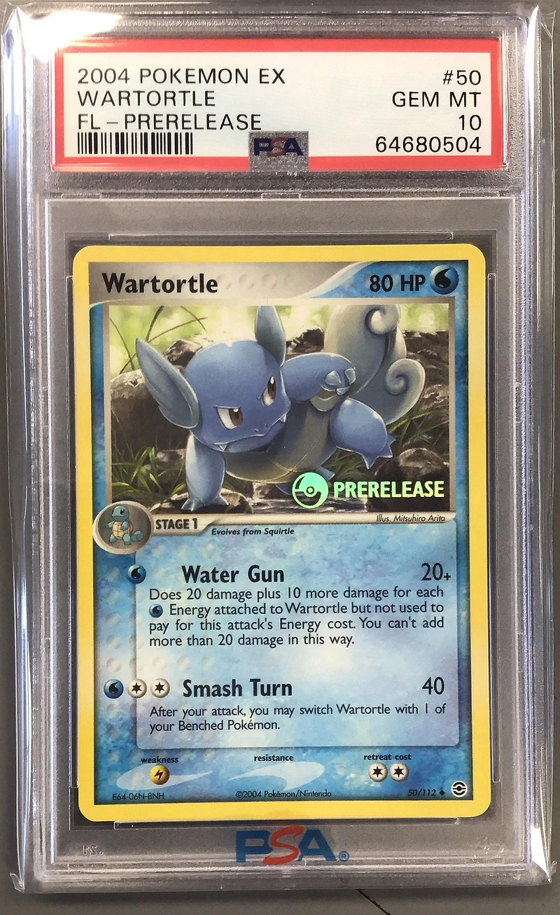 2004 Pokemon Ex Fire Red & Leaf Green 50 Wartortle Prerelease PSA 10