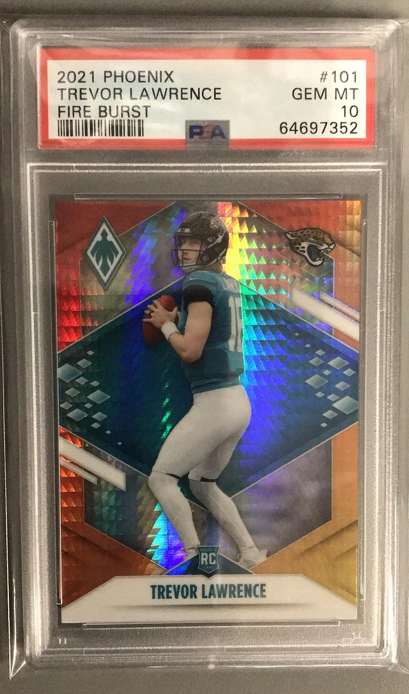 2021 Panini Phoenix 101 Trevor Lawrence Fire Burst PSA