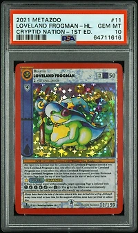 2021 Metazoo Cryptid Nation 11 Loveland Frogman-holo 1st Edition PSA 10