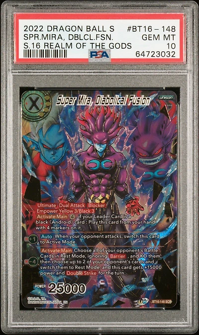 2022 Dragon Ball Super Card Game Series 16 Realm Of The Gods Bt16-148 Super Mira