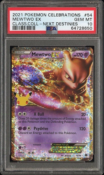 2021 Pokemon Celebrations Classic Collection 54 Mewtwo Ex PSA