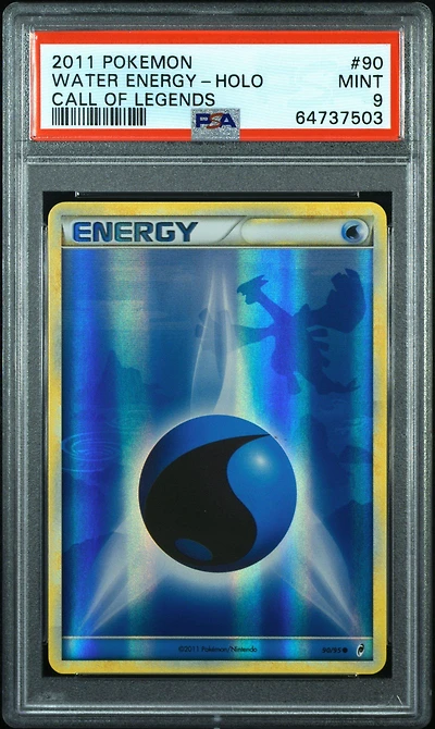 2011 Pokemon Call Of Legends 90 Water Energy-holo PSA 9