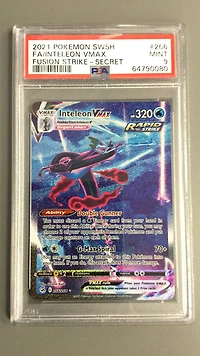2021 Pokemon Sword & Shield Fusion Strike 266 Full Art/inteleon Vmax Secret PSA