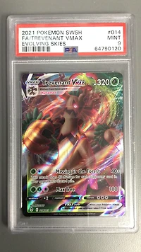 2021 Pokemon Sword & Shield Evolving Skies 014 Full Art/trevenant Vmax PSA