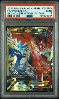 2017 Pokemon Xy Black Star Promo Xy150a Fa/yveltal Ex PSA 9