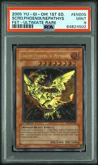 2005 Yu-gi-oh! Fet-flaming Eternity En005 Sacred Phoenix Of Nephthys 1st Edition-ultimate Rare PSA 9