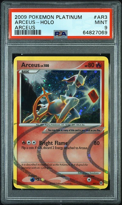 2009 Pokemon Platinum Arceus Ar3 Arceus-holo PSA 9