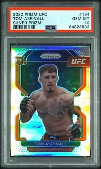 2022 Panini Prizm Ufc 134 Tom Aspinall Silver Prizm PSA 10