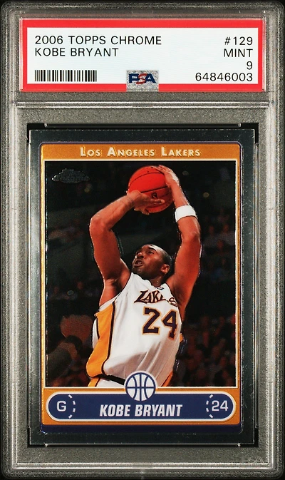 2006 Topps Chrome 129 Kobe Bryant PSA 9