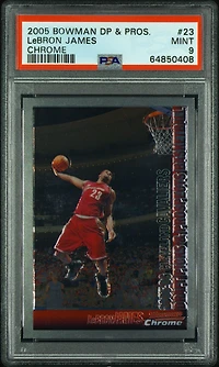 2005 Bowman Draft Picks & Prospects 23 Lebron James Chrome PSA 9
