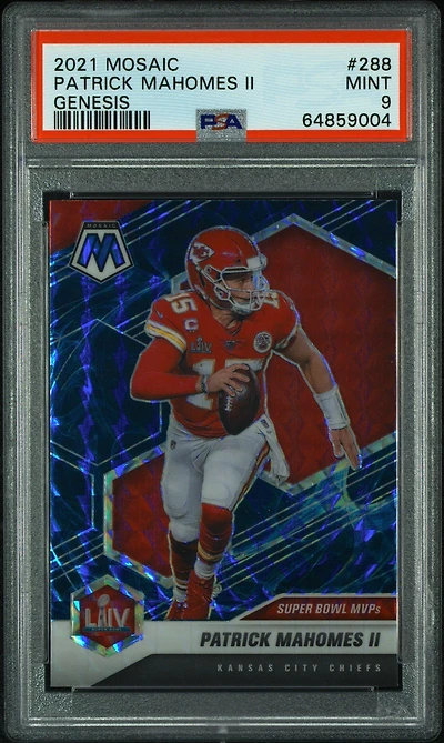 2021 Panini Mosaic 288 Patrick Mahomes Ii Genesis PSA 9