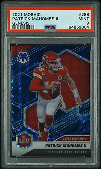 2021 Panini Mosaic 288 Patrick Mahomes Ii Genesis PSA 9