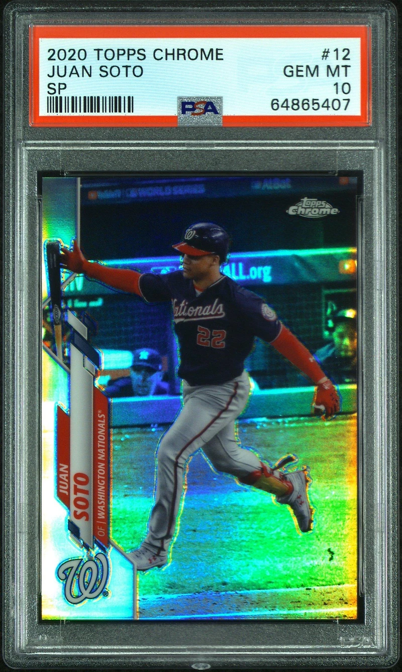 2020 Topps Chrome 12 Juan Soto Sp PSA 10