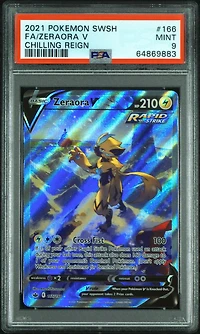 2021 Pokemon Sword & Shield Chilling Reign 166 Fa/zeraora V PSA