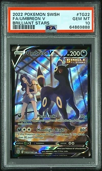 2022 Pokemon Sword & Shield Brilliant Stars Tg22 Fa/umbreon V PSA