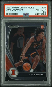 2021 Panini Prizm Draft Picks 20 Ayo Dosunmu PSA NM-MT+ 8.5