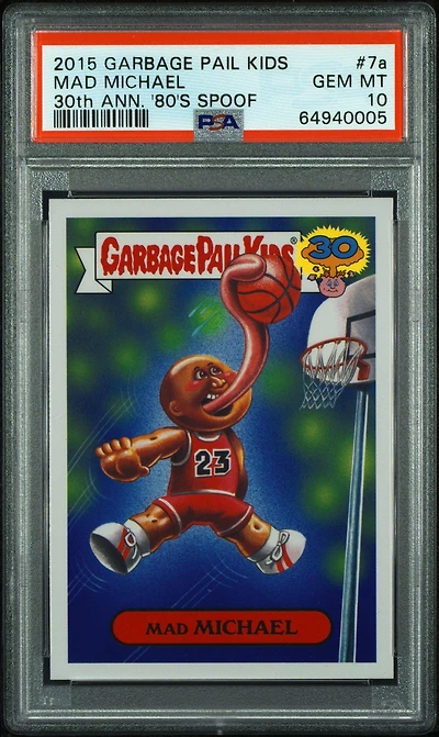 2015 Topps Garbage Pail Kids 30th Anniversary '80's Spoof 7a Mad Michael PSA 10