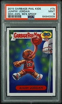 2015 Topps Garbage Pail Kids 30th Anniversary '80's Spoof 7b Jumpin' Jordan PSA 9