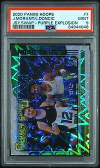 2020 Panini Hoops Jersey Swap 7 L.doncic/j.morant PSA 9
