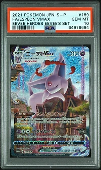 2021 Pokemon Japanese S Promo 189 Full Art/espeon Vmax Eevee Heroes Eevee's Set PSA 10