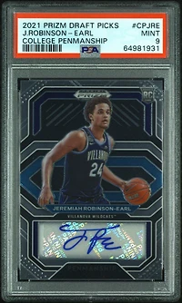 2021 Panini Prizm Draft Picks College Penmanship Cpjre Jeremiah Robinson-earl PSA 9