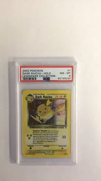 2002 Pokemon Legendary Collection 7 Dark Raichu-holo PSA 8
