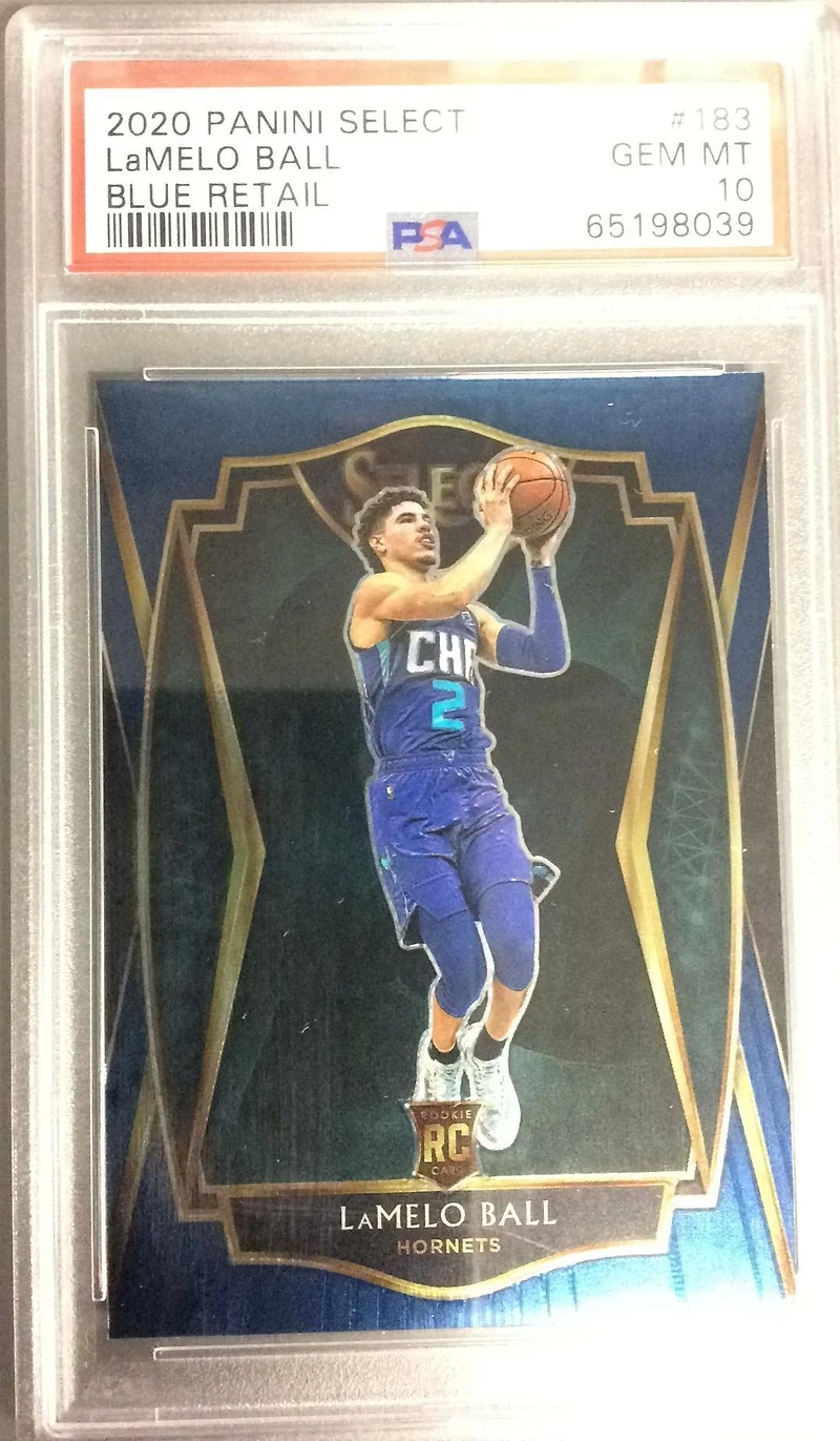 2020 Panini Select 183 Lamelo Ball Blue Retail PSA 10