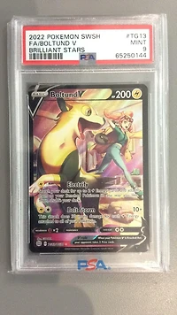 2022 Pokemon Sword & Shield Brilliant Stars Tg13 Fa/boltund V PSA 9
