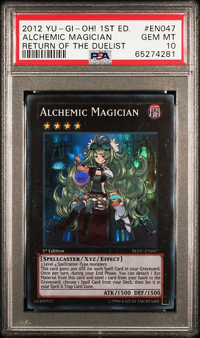 2012 Yu-gi-oh! Redu-return Of The Duelist En047 Alchemic Magician 1st Edition PSA 10