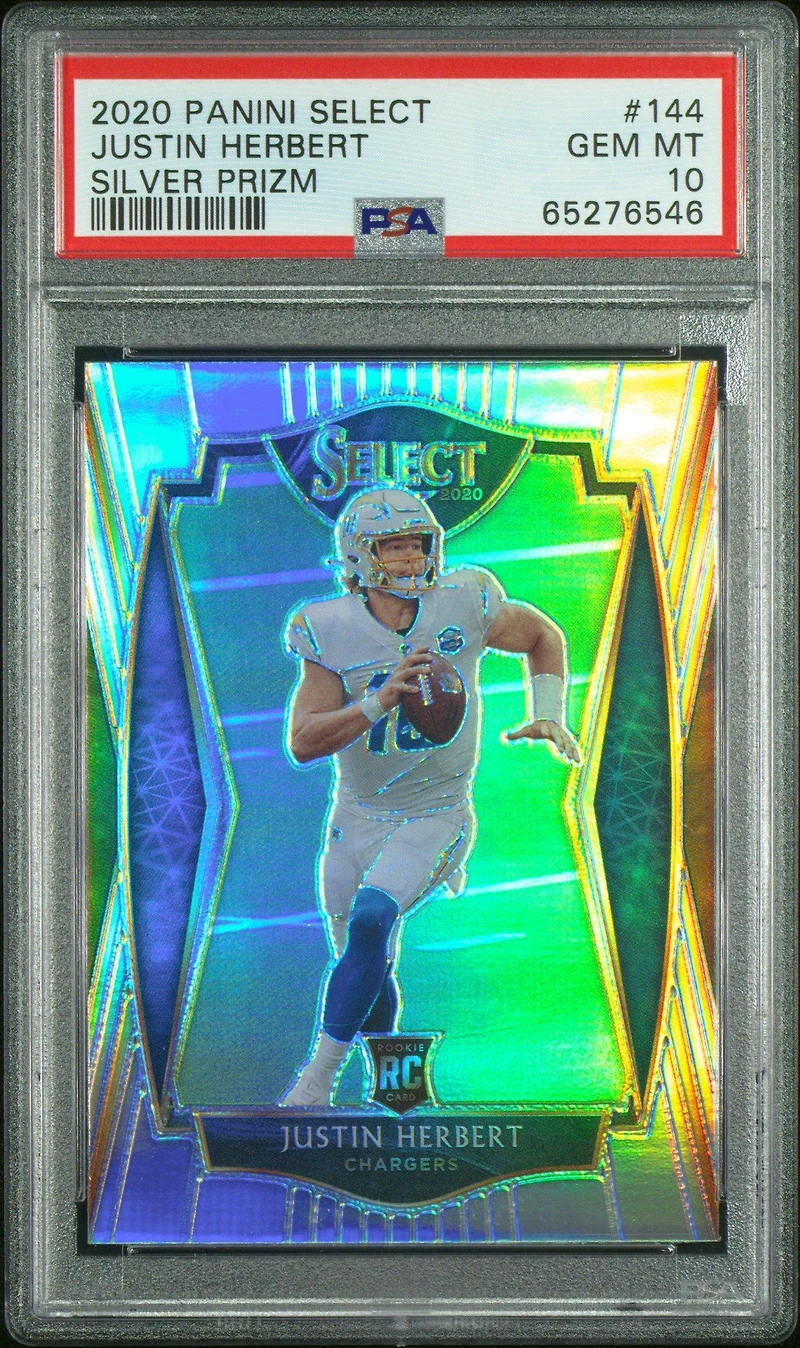 2020 Panini Select 144 Justin Herbert PSA