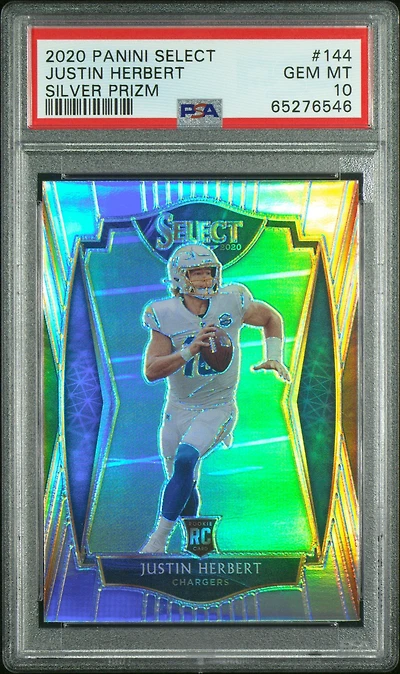 2020 Panini Select 144 Justin Herbert PSA
