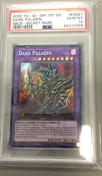 2020 Yu-gi-oh! Speed Duel: Battle City Box En021 Dark Paladin 1st Edition-secret Rare PSA 10
