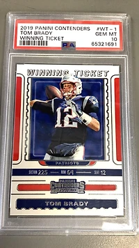 2019 Panini Contenders Winning Ticket Wt-1 Tom Brady PSA 10