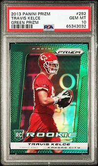 2013 Panini Prizm 292 Travis Kelce Green Prizm PSA 10