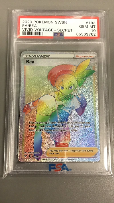 2020 Pokemon Sword & Shield Vivid Voltage 193 Fa/bea PSA 10
