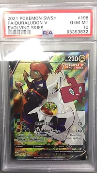 2021 Pokemon Sword & Shield Evolving Skies 198 Full Art/duraludon V PSA