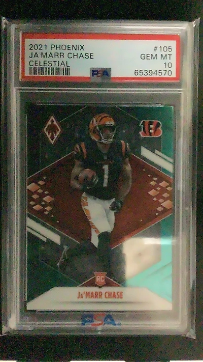 2021 Panini Phoenix 105 Ja'marr Chase Celestial PSA 10
