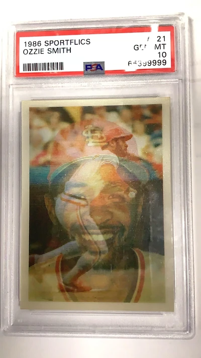 1986 Sportflics 121 Ozzie Smith PSA 10