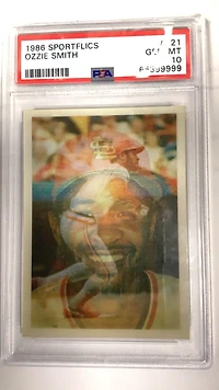 1986 Sportflics 121 Ozzie Smith PSA 10